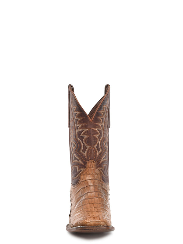 Corral Boots L6141 - MEN'S EMBROIDERY TAN CAIMAN INSTEP SHEDRON WIDE SQUARE TOE COWBOY BOOT