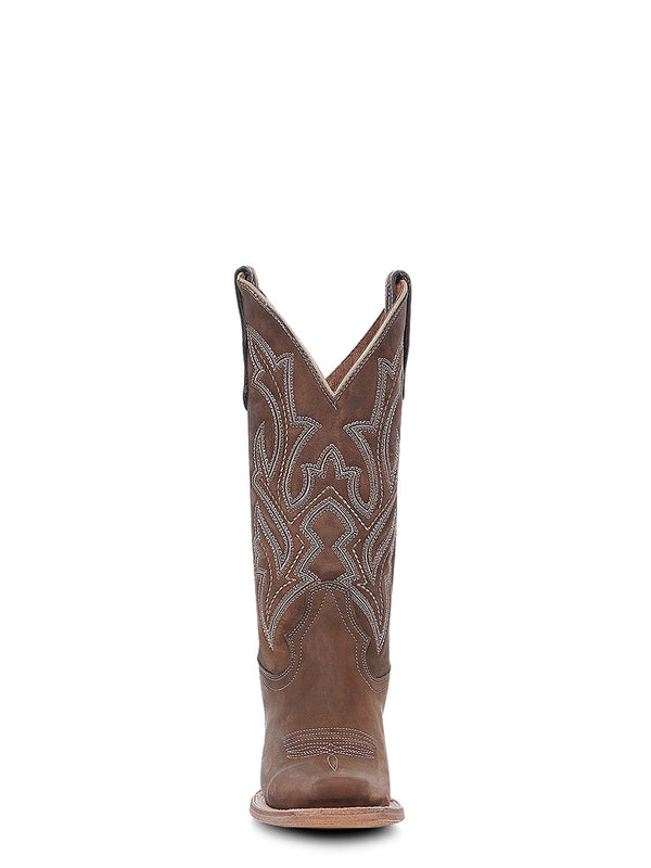 Corral Boots L6256 - WOMEN'S EMBROIDERY CHOCOLATE WIDE SQUARE TOE CIRCLE G COWBOY BOOT