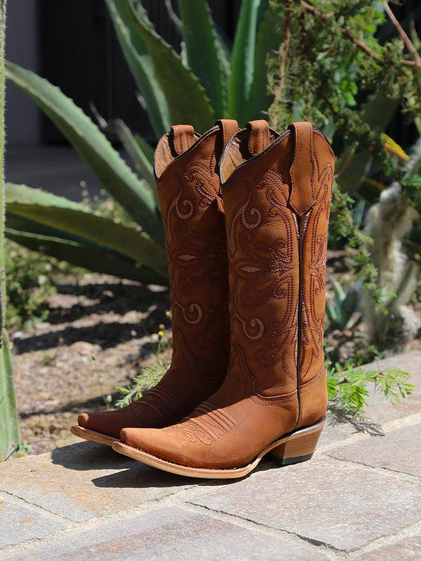 Corral Boots L6274 - WOMEN'S EMBROIDERY SHEDRON SNIP TOE CIRCLE G COWBOY BOOT