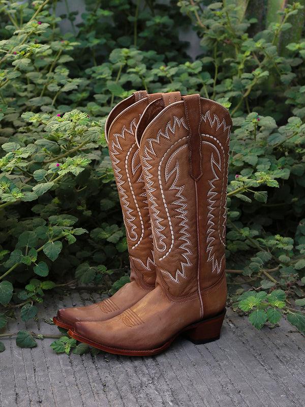 Corral Boots L6277 - WOMEN'S EMBROIDERY SAND SNIP TOE CIRGLE G COWBOY BOOT