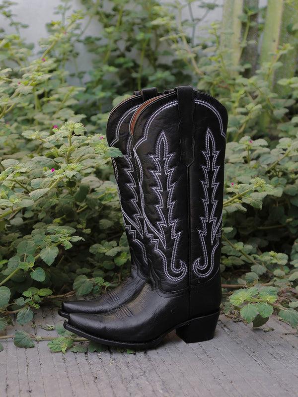 Corral Boots L6282 - WOMEN'S EMBOIDERY BLACK SNIP TOE CIRCLE G COWBOY BOOT