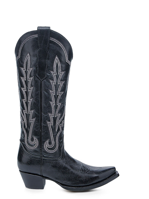 Corral Boots L6282 - WOMEN'S EMBOIDERY BLACK SNIP TOE CIRCLE G COWBOY BOOT