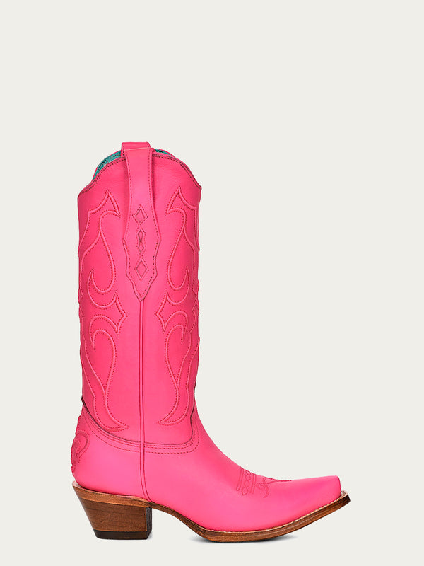 Corral Boots Z5138 - WOMEN'S EMBROIDERY FUCHSIA SNIP TOE COWBOY BOOT