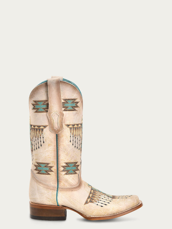 Corral Boots Z5219 - WOMEN'S WOVEN EAGLE EMBROIDERY SQUARE TOE COWBOY BOOT