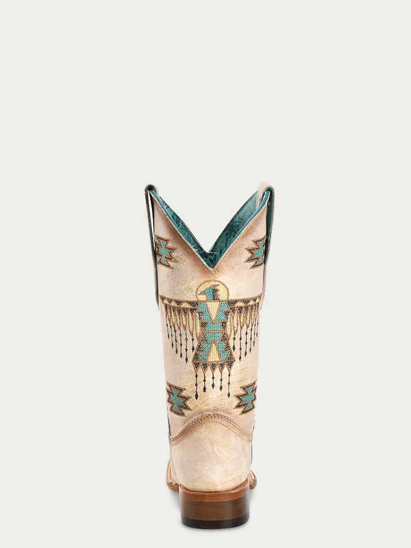 Corral Boots Z5219 - WOMEN'S WOVEN EAGLE EMBROIDERY SQUARE TOE COWBOY BOOT