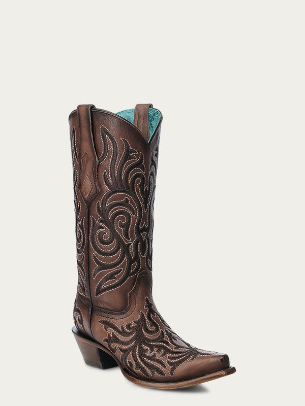 corral boots Z5298 - WOMEN'S EMBROIDERY BROWN SNIP TOE COWBOY BOOT corral boots Z5298 - WOMEN'S EMBROIDERY BROWN SNIP TOE COWBOY BOOT