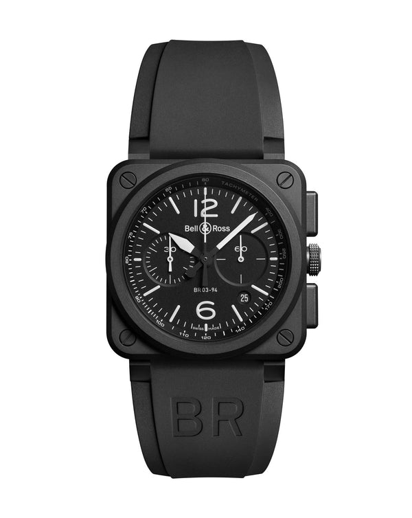 cortina Bell & Ross BR 03-94 Black Matte 42mm Black Ceramic Case Black Dial Black Rubber Strap