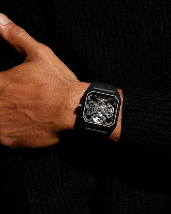Cortina Bell & Ross BR 03 CYBER CERAMIC 42mm Black Ceramic Case Skeletonised Dial Black Rubber Strap