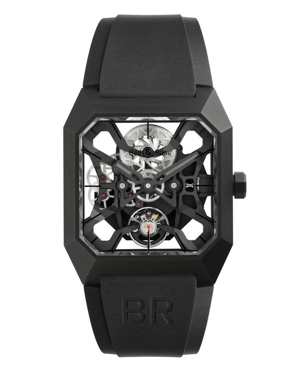 cortina Bell & Ross BR 03 CYBER CERAMIC 42mm Black Ceramic Case Skeletonised Dial Black Rubber Strap