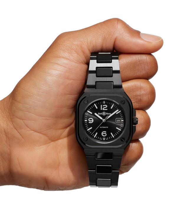 cortina Bell & Ross BR 05 BLACK CERAMIC 41mm Black Ceramic Case Black Dial Ceramic Bracelet