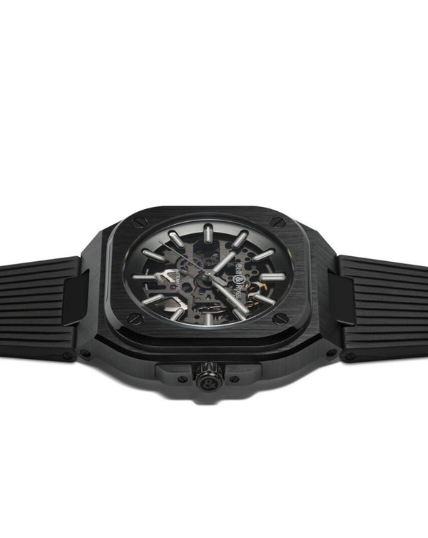 Cortina Bell & Ross BR 05 SKELETON BLACK CERAMIC 41mm Black Ceramic Case Skeletonised Dial Black Rubber Strap