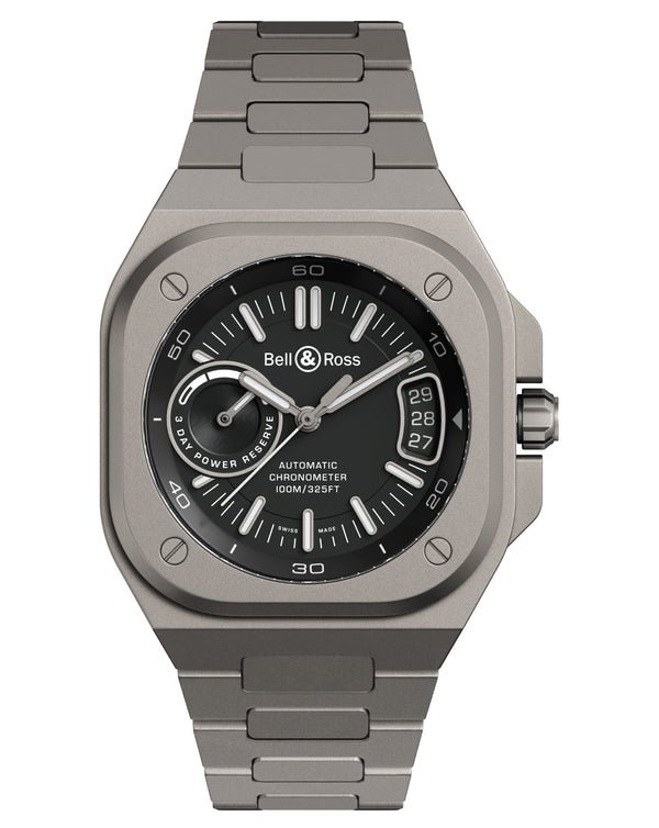 cortina Bell & Ross BR-X5 BLACK TITANIUM 41mm Microblasted Titanium Case Black Dial Titanium Bracelet