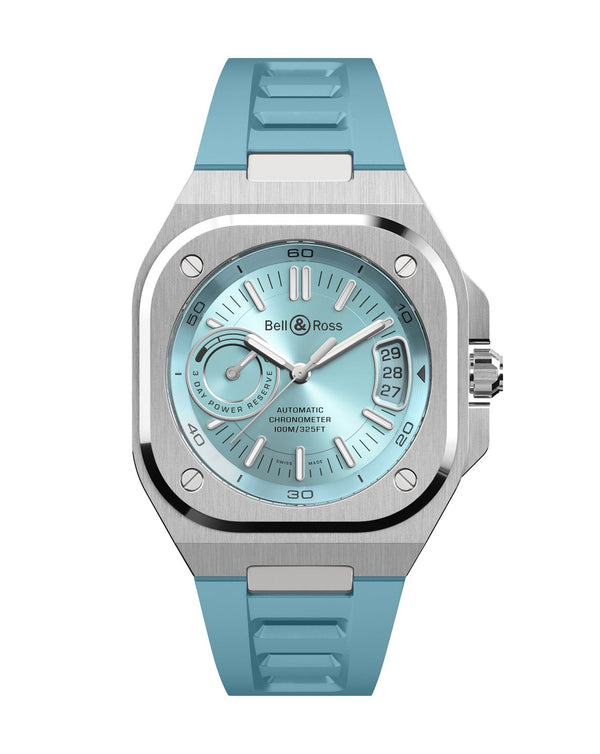 cortina Bell & Ross BR-X5 Ice Blue Steel 41mm Steel Case Ice Blue Dial Ice Blue Rubber Strap
