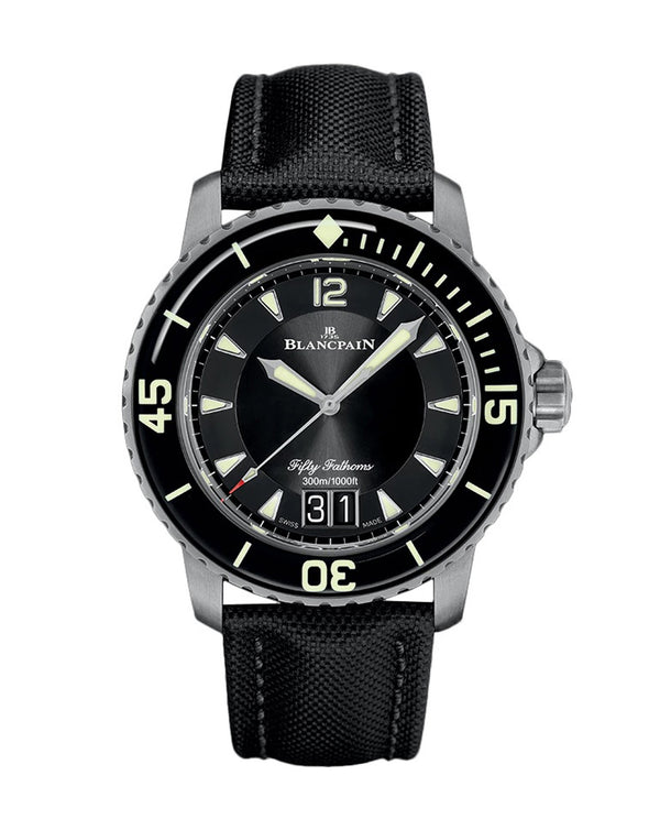 cortina Blancpain Fifty Fathoms Grande Date Bathyscaphe 45mm Titanium