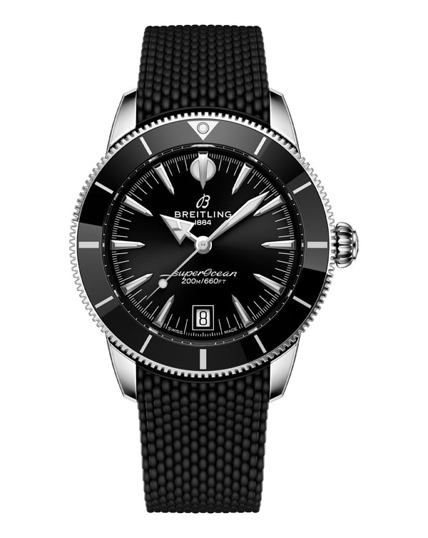 cortina Breitling Superocean Heritage B31 Automatic 40mm Steel Case Black Dial Rubber Deployant Buckle