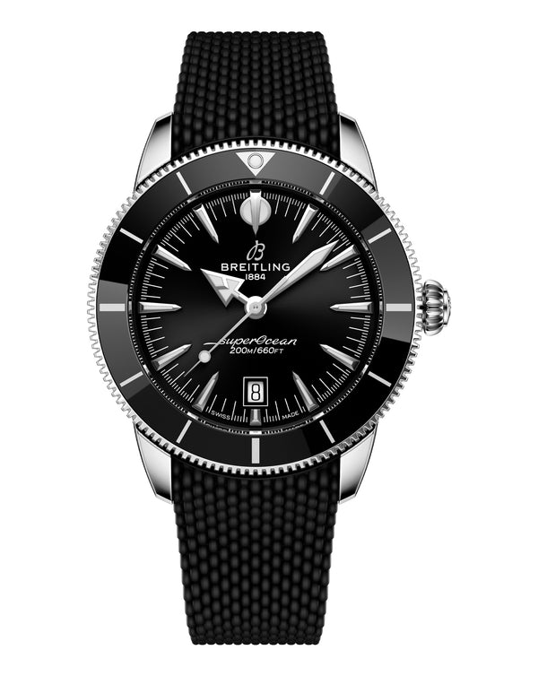cortina Breitling Superocean Heritage B31 Automatic 44mm Steel Case Black Dial Rubber Deployant Strap