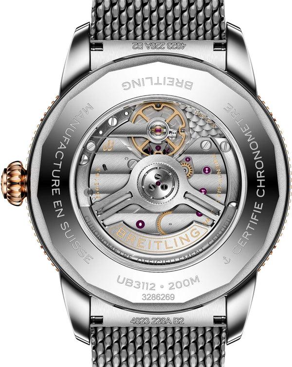 Cortina Breitling Superocean Heritage B31 Automatic 44mm Steel & Red Gold Case Blue Dial Steel Mesh Bracelet