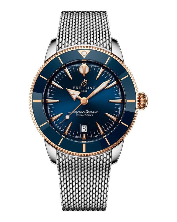 cortina Breitling Superocean Heritage B31 Automatic 44mm Steel & Red Gold Case Blue Dial Steel Mesh Bracelet