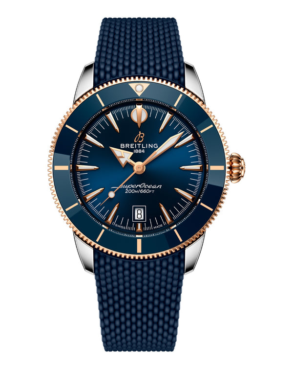 cortina Breitling Superocean Heritage B31 Automatic 44mm Steel & Red Gold Case Blue Dial Rubber Deployant Strap