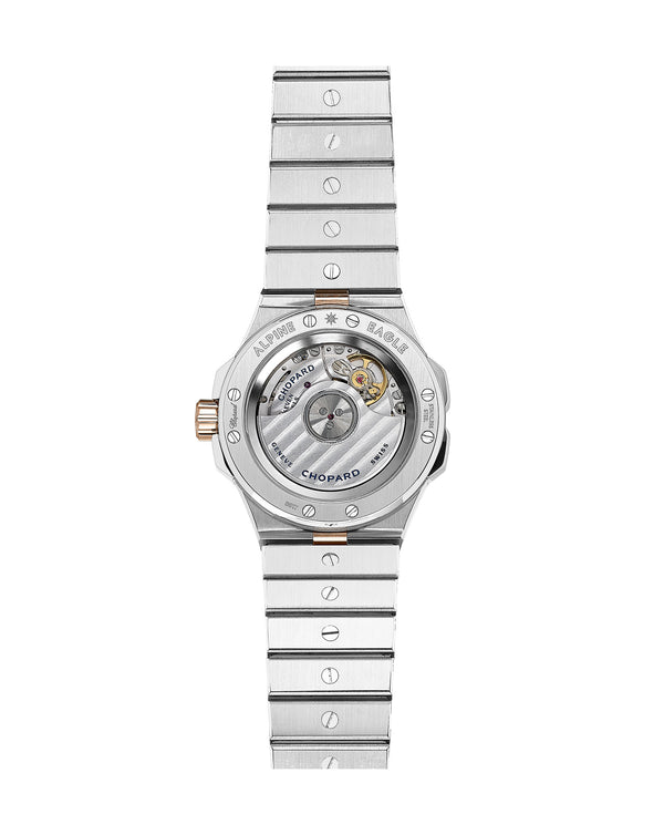 Cortina Chopard Alpine Eagle 33mm Rose Gold Diamonds White Gold Strap