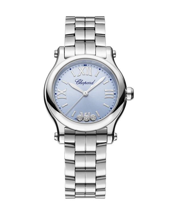 cortina Chopard Happy Sport 30mm Steel Blue Dial Bracelet