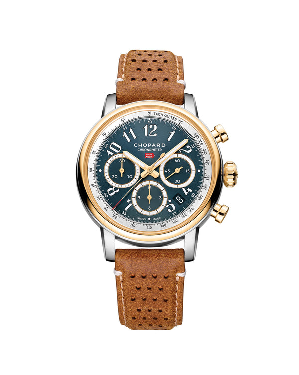 cortina Chopard Mille Miglia Classic Racing 40.5mm Grigio-Blu "Blue' Dial Calf