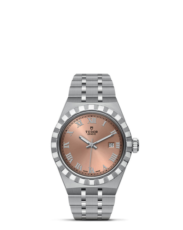 cortina TUDOR Royal 28mm Steel Case Salmon Dial