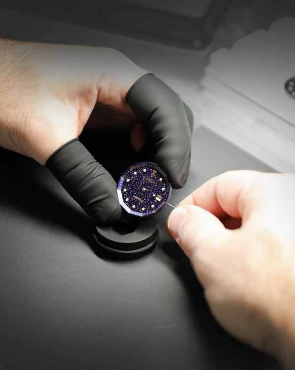 Cortina Corum Admiral 38 Automatic Dark Blue Adventurine Dial With 10 Diamonds 18K Rose Gold Case 72 Round Diamonds On Bezel White Rubber Strap 18K Rose Gold Triple Folding Clasp