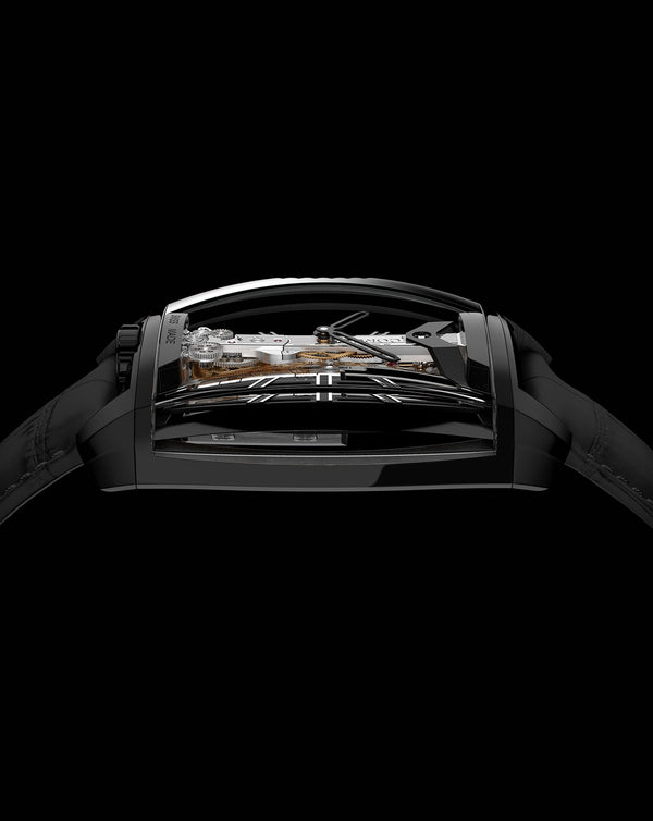 Cortina Corum Golden Bridge Avant-Garde Automatic Titanium Case With Black DLC Treatment & Triple Folding Clasp