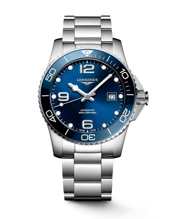 cortina Longines Hydroconquest Automatic 41mm Blue Dial Steel Strap