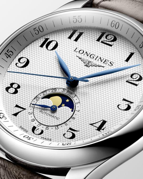 Cortina Longines Master Collection Automatic Moon-phase 40mm Brown Leather Strap