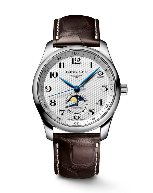 cortina Longines Master Collection Automatic Moon-phase 40mm Brown Leather Strap