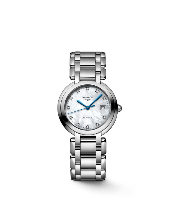 cortina Longines Primaluna Auto 30mm White Mother of Pearl Dial Stainless Steel