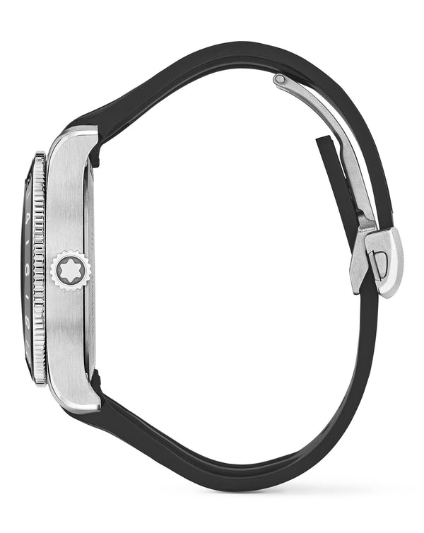 Cortina Montblanc 1858 GMT 42mm Black Dial Black Rubber Strap
