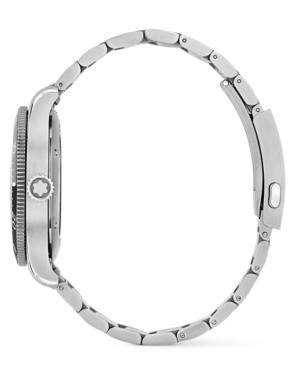 Cortina Montblanc 1858 Iced Sea Automatic Date 41mm Black Dial Steel Bracelet