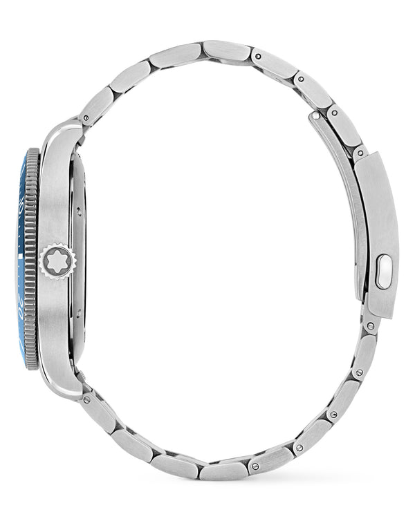 Cortina Montblanc 1858 Iced Sea Automatic Date 41mm Blue Dial Steel Bracelet