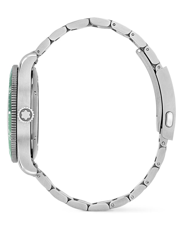 Cortina Montblanc 1858 Iced Sea Automatic Date 41mm Green Dial Steel Bracelet