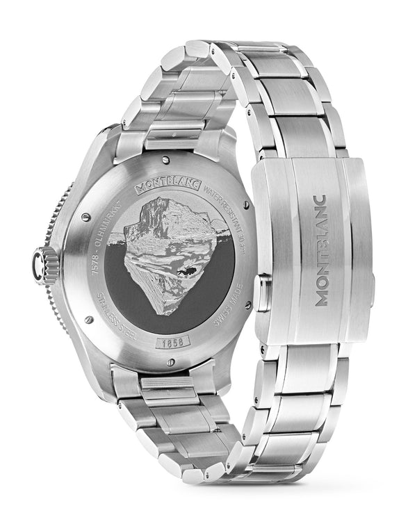 Cortina Montblanc 1858 Iced Sea Automatic Date 41mm Grey Dial Steel Bracelet