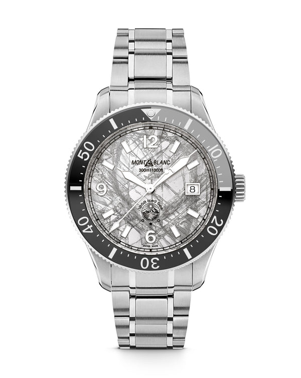 cortina Montblanc 1858 Iced Sea Automatic Date 41mm Grey Dial Steel Bracelet