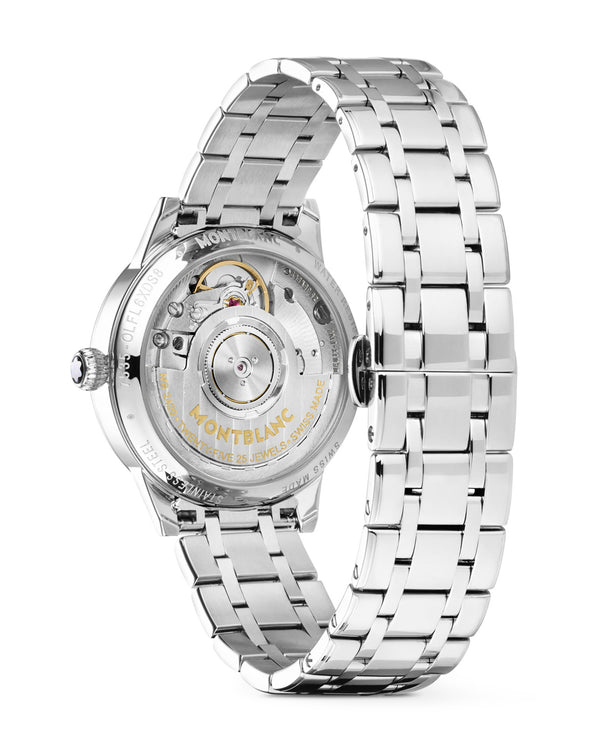 Cortina Montblanc Bohéme Day & Night 30 Mm Mother-of-Pearl Dial Steel Bracelet