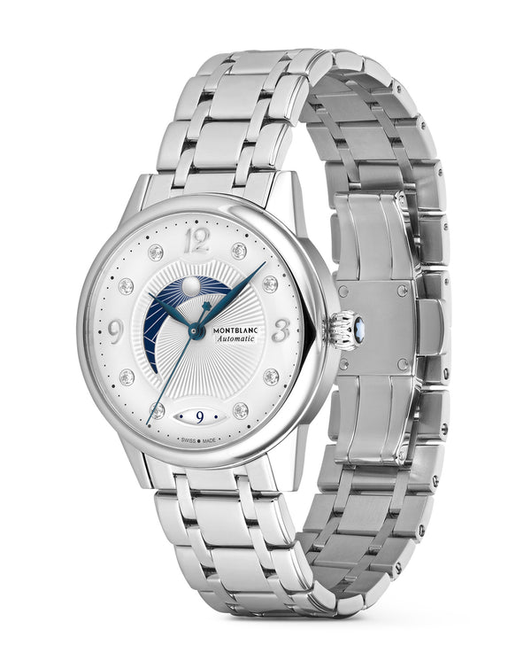 Cortina Montblanc Bohème Day & Night 34mm Silver-White Dial Steel Bracelet