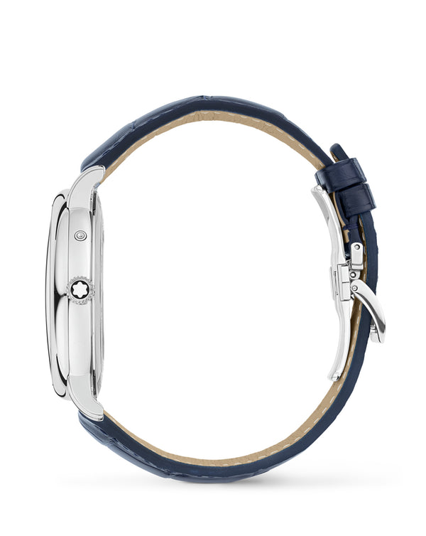 Cortina Montblanc Star Legacy Full Calendar 42mm Blue Leather Strap