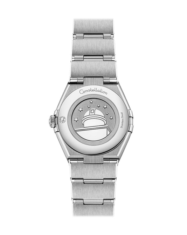 Cortina OMEGA Constellation Quartz 28mm Steel Case Purple Dial With Diamonds Steel Bracelet