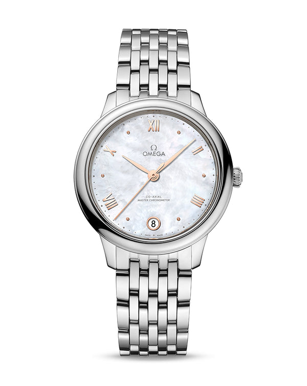 cortina OMEGA De Ville Prestige Co‑Axial Master Chronometer 34mm Steel Case Mother-of-Pearl Dial Steel Bracelet cortina OMEGA De Ville Prestige Co‑Axial Master Chronometer 34mm Steel Case Mother-of-Pearl Dial Steel Bracelet