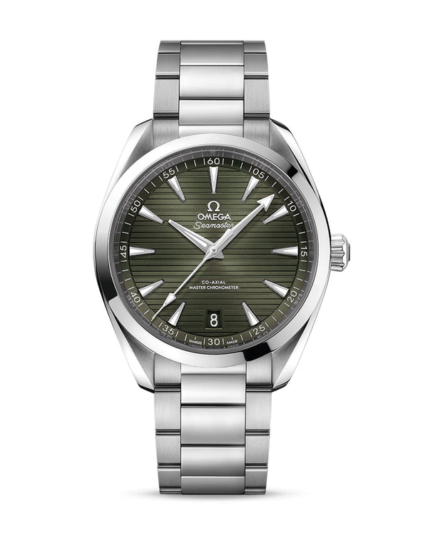 cortina OMEGA Seamaster Aqua Terra 150M Co‑Axial Master Chronometer 41mm Steel Case Green Dial Steel Bracelet cortina OMEGA Seamaster Aqua Terra 150M Co‑Axial Master Chronometer 41mm Steel Case Green Dial Steel Bracelet