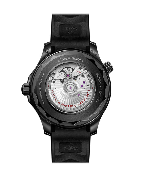 Cortina OMEGA Seamaster Diver 300M Co‑Axial Master Chronometer Black Black 43.5mm Black Ceramic Case Black Dial Black Rubber Strap