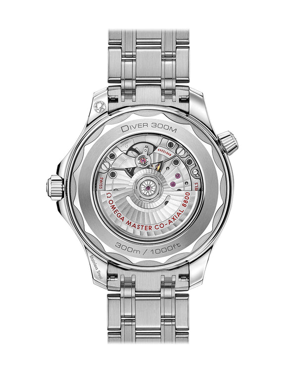 Cortina OMEGA Seamaster Diver 300Mco‑Axial Master Chronometer 42mm Steel Case White Dial Steel Bracelet