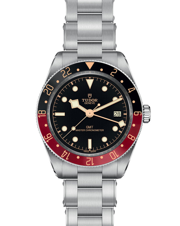 Cortina TUDOR Black Bay 58 GMT 39mm Steel Case Black And Burgundy Bezel Black Dial