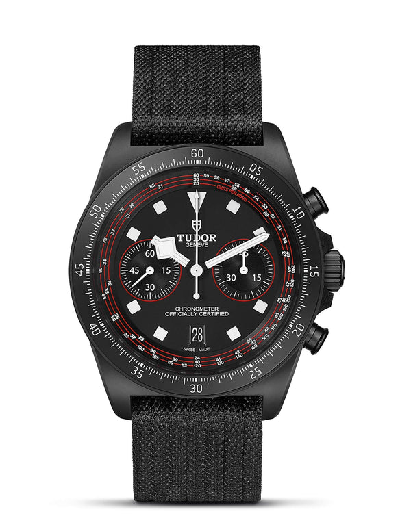cortina TUDOR Pelagos FXD Chrono “Cycling Edition” 43mm Carbon Composite Black Dial Fabric Strap