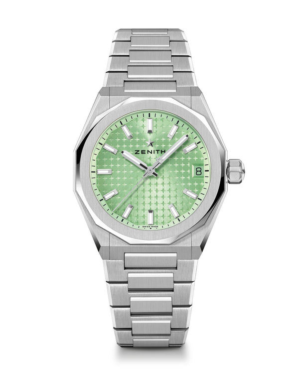 cortina ZENITH Defy Skyline 36mm Steel Case Light Green Dial Metal Bracelet cortina ZENITH Defy Skyline 36mm Steel Case Light Green Dial Metal Bracelet